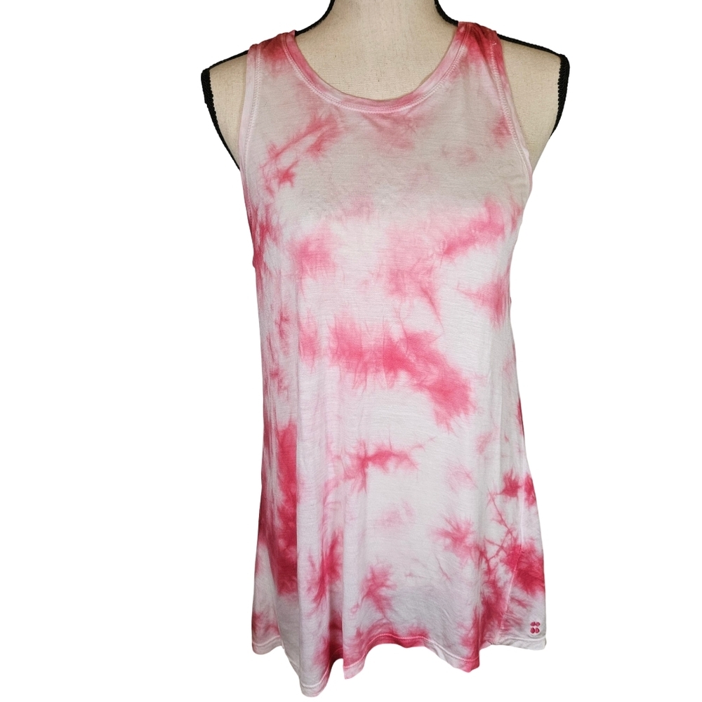 Sweaty Betty Tie Dye Tank Top, XS, Pink/White Tie Dye